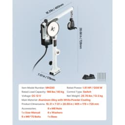 Naviják Line Hauler, 12V DC 1200W, nosnost 90 kg, rychlost lana 35 m/min, otáčení o 360° a odolnost proti korozi, lapač krabů, krevet a humrů - miniatura 11