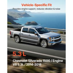 Sada pro výměnu uchycení motoru, sada 2 kusů, kompatibilní s vozy Chevrolet Silverado 1500 5.3L V8, rok výroby 2014–2018, nahrazuje OE č. 84175582, 84175583, bezpečná podpěra, levé a pravé přední uchycení - miniatura 8
