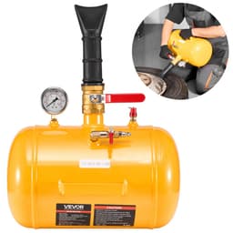 Pneumatický čistič patek pneumatik, 5 galonů / 18,9 l, Vysoce odolný nástroj na čištění patek pneumatik, Provozní tlak 87-116 PSI, Pneumatický čistič patek pro pickupy, nákladní automobily, čtyřkolky, džípy, dodávky, zahradní traktory, obytné vozy, žlutý - miniatura 2