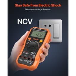 Digitální multimetr, 6000bodový TRMS DC/AC voltmetr, tester proudu, profesionální NCV multimetr pro proud, napětí, odpor, kapacitu, pracovní cyklus, teplotu, diody, test kontinuity fázového vodiče - miniatura 8