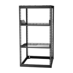 20U síťový rack s otevřeným rámem, hloubka 585 mm, nástěnný nebo stojící serverový rack, odolný 4sloupkový, s odvětrávanými policemi a montážním materiálem, pojme veškeré vaše síťové IT vybavení, AV zařízení. - miniatura 3
