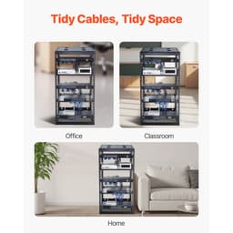 20U síťový rack s otevřeným rámem, hloubka 585 mm, nástěnný nebo stojící serverový rack, odolný 4sloupkový, s odvětrávanými policemi a montážním materiálem, pojme veškeré vaše síťové IT vybavení, AV zařízení. - miniatura 10