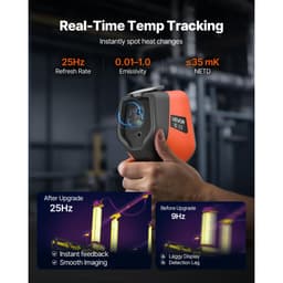 Termokamera, IR rozlišení 256 x 192, ruční termokamera s 2MP vizuální kamerou, obnovovací frekvence 25 Hz, infračervená kamera s 3,5palcovou dotykovou obrazovkou, -4 °F až 1022 °F, podpora WIFI - miniatura 8