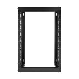 Nástěnný serverový rack 15U, maximální nosnost 68,04 kg, síťový rack s otevřeným rámem a otočnými dveřmi o 180 stupňů, uhlíková ocel, ideální pro IT síťová zařízení a AV zařízení, počítačový server, černý - miniatura 4