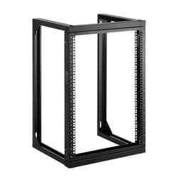 Nástěnný serverový rack 15U, maximální nosnost 68,04 kg, síťový rack s otevřeným rámem a otočnými dveřmi o 180 stupňů, uhlíková ocel, ideální pro IT síťová zařízení a AV zařízení, počítačový server, černý - miniatura 12