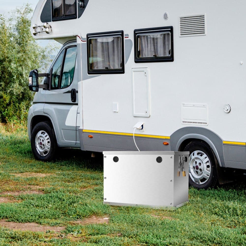Krabice na baterie, krabička na baterie pro trollingový motor skupiny 24/31, pouzdro na lodní baterie s gumovými průchodkami pro kabelové otvory, úložné pouzdro z hliníkové slitiny, snadná instalace, pro terénní závodní vozy, nákladní automobily