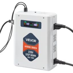Snižující měnič napětí, 3000VA, Vysoce výkonný měnič napětí, transformátor 220V na 110V, se 2 americkými zásuvkami, USB výstup, LCD displej, teplotní ochrana, pro spotřebiče 110V - miniatura 5
