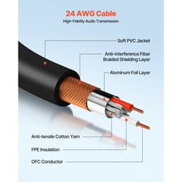 XLR kabel 30,48 m, balení 2 kusů, stíněné, vyvážené DMX mikrofonní kabely (samec-samice), pozlacený 3pinový XLR mikrofonní/reproduktorový kabel, pro pódiové osvětlení, mikrofony, zesilovače, mixéry, reproduktorové systémy - miniatura 6