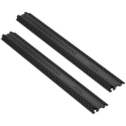 Kryt kabelů 2 ks, rampa 100x13x2 cm, nosnost 907 kg/náprava, odolná rampa na kabely a hadice, kryt podlahové šňůry pro prostory s vysokou frekvencí pohybu, vnitřní i venkovní použití, domácí kancelář, sklad, škola - miniatura 7