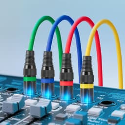 XLR kabel 7,62 m, balení 4 kusů, stíněné, vyvážené DMX mikrofonní kabely (samec-samice), pozlacené 3pinové XLR mikrofonní a reproduktorové kabely, pro pódiové osvětlení, mikrofony, zesilovače, mixéry, reproduktorové systémy - miniatura 1
