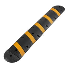 Gumový zpomalovací prah 1830 mm, 2 kanály, těžký zpomalovací prah pro silniční dopravu, nosnost 9 979 kg/nápravu, nájezd s ochranou kabelů s rozpínacími šrouby, pro asfaltový betonový štěrkový příjezd, 1 balení - miniatura 12