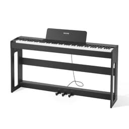 Vážené digitální piano, 88 kláves, plně vyvážené, elektrické klavírní klávesy s nábytkovým stojanem, napájecí adaptér, trojitý pedál, funkce nahrávání, 280 tónů, bezdrátové připojení, pro začátečníky, černé - miniatura 12
