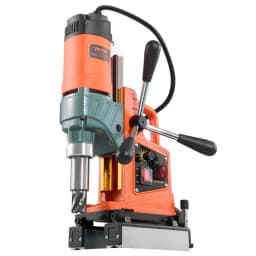 Magnetická vrtačka, 1400 W, průměr vrtání 50 mm, otáčky 0–850 ot./min, možnost změny směru otáčení, magnetická vrtačka s 6 vrtacími korunkami, elektrická vrtačka pro průmysl a domácí kutily - miniatura 3