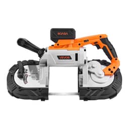 Přenosná pásová pila 20 V, hloubka řezu 127 mm x 115 mm, AC 220 V, 360 W pásová pila s bezkartáčovým motorem, baterie 4,0 Ah, akumulátorová a kompaktní přenosná pásová pila, variabilní rychlost 0–120 m/min, pro řezání kovu a dřeva - miniatura 3