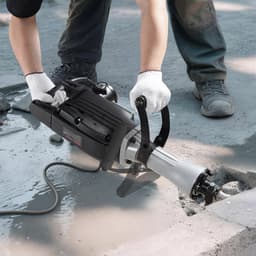 Demoliční sbíjecí kladivo, výkonné elektrické sbíjecí kladivo 2800 W, 1200 úderů za minutu, bourací kladivo na beton se 3 sekáči, rýčem na hliněnou hlínu, přepravním kufříkem, rukavicemi, na beton, zdi, cihly, dlaždice a základy - miniatura 1