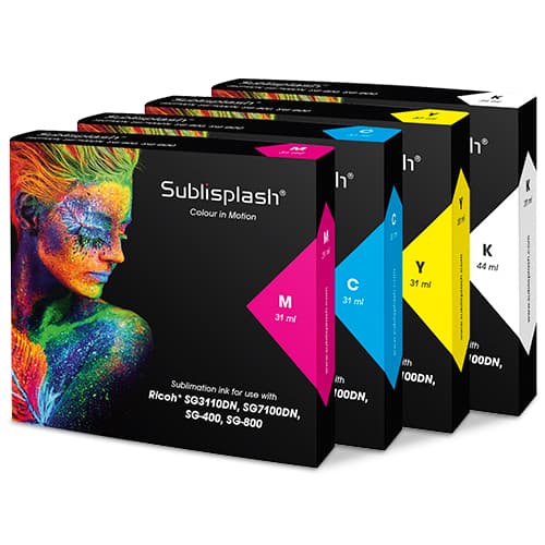 Sublisplash® pro Ricoh SG 3110DN/7100DN, SG 400/800, náplně 31/44 ml, různé barvy