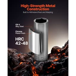 Sada nástrčných klíčů, 104 kusů, sada nástrčných klíčů 9,5 mm, metrická velikost od 6 do 24 mm, hluboké a standardní, sada nářadí pro mechaniky s úložným pouzdrem, chromovaná legovaná ocel CR-V, pro opravy automobilů - miniatura 6