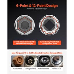 Sada nástrčných klíčů, 104 kusů, sada nástrčných klíčů 9,5 mm, metrická velikost od 6 do 24 mm, hluboké a standardní, sada nářadí pro mechaniky s úložným pouzdrem, chromovaná legovaná ocel CR-V, pro opravy automobilů - miniatura 7