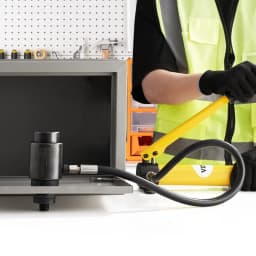 Sada hydraulického vyrážeče 10 tun, sada řezaček otvorů pro trubky 1/2" až 2", sady nástrojů KO s děrovačem, 6dílná, nástroje pro vyrážení plechů, pro hliník, mosaz, nerezovou ocel, sklolaminát a plast - miniatura 13