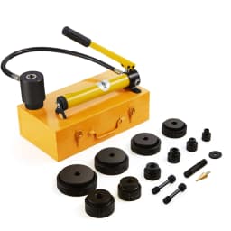 Sada hydraulických děrovačů a vyrážečů 15 tun, nástroj pro otvory 12,7 mm - 101,6 mm s 10 matricemi - miniatura 7
