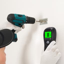 Detektor stěnových trámů, 5 v 1, elektronický detektor stěnových trámů s inteligentním senzorem, LCD displejem s vysokým rozlišením a zvukovým alarmem, pro střed a okraj kovu, AC dráty, trámy, trubky, černý - miniatura 1
