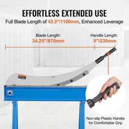 Ruční nůžky na plech 800 mm pro zpracování plechů, stolní řezačka s materiálem Q235, pro řemesla, silnou ocel, lis na válce s vysokou nosností pro stavitele, kutily. - miniatura 9