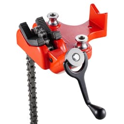 Řetězový svěrák na trubky pro vysoké zatížení, kapacita trubek 1/4" - 6", robustní řetěz a litinová základna 28", průmyslové upínání trubek pro instalatérské práce, opravy automobilů, kovoobrábění - miniatura 4