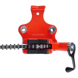 Řetězový svěrák na trubky pro vysoké zatížení, kapacita trubek 1/4" - 6", robustní řetěz a litinová základna 28", průmyslové upínání trubek pro instalatérské práce, opravy automobilů, kovoobrábění - miniatura 5