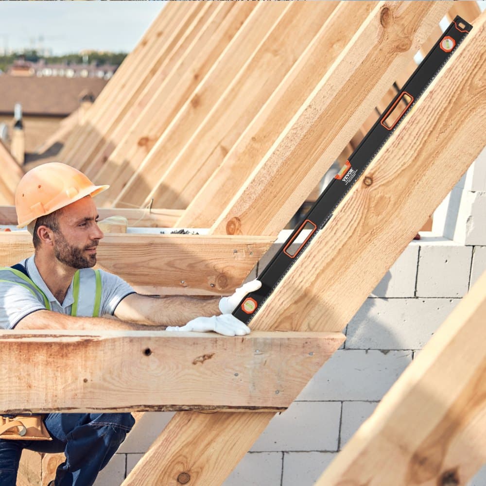 4dílná torpédová vodováha, sada krabičkových vodováh 48/24/16/10 palců, fluorescenční osvětlovací bublinkové pravítko pro 45/90/180 stupňů, magnetický nivelační nástroj z hliníkové slitiny, nárazuvzdorný (magnetický pouze 10palcový model)