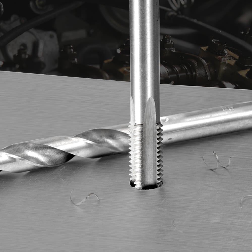 Sada na opravu závitů Helicoil, 338dílná sada nástrojů pro přeřezávání závitů SAE a metrické závity, M5, M6, M8, M10, M12, 1/4", 5/16", 3/8", 7/16", 1/2", HSS vrtáky, závitové vložky, závitníky, nástroje pro montáž odlamovacích šroubů