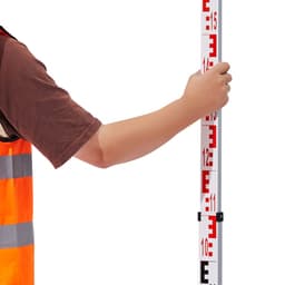 Hliníková tyč, metrická teleskopická měřicí tyč 5M, oboustranná stupnice v CM/MM nivelační tyč, hliníková slitina geodetická tyč s vodováhou a přepravní taškou pro měření domů, stěn, podlah - miniatura 5