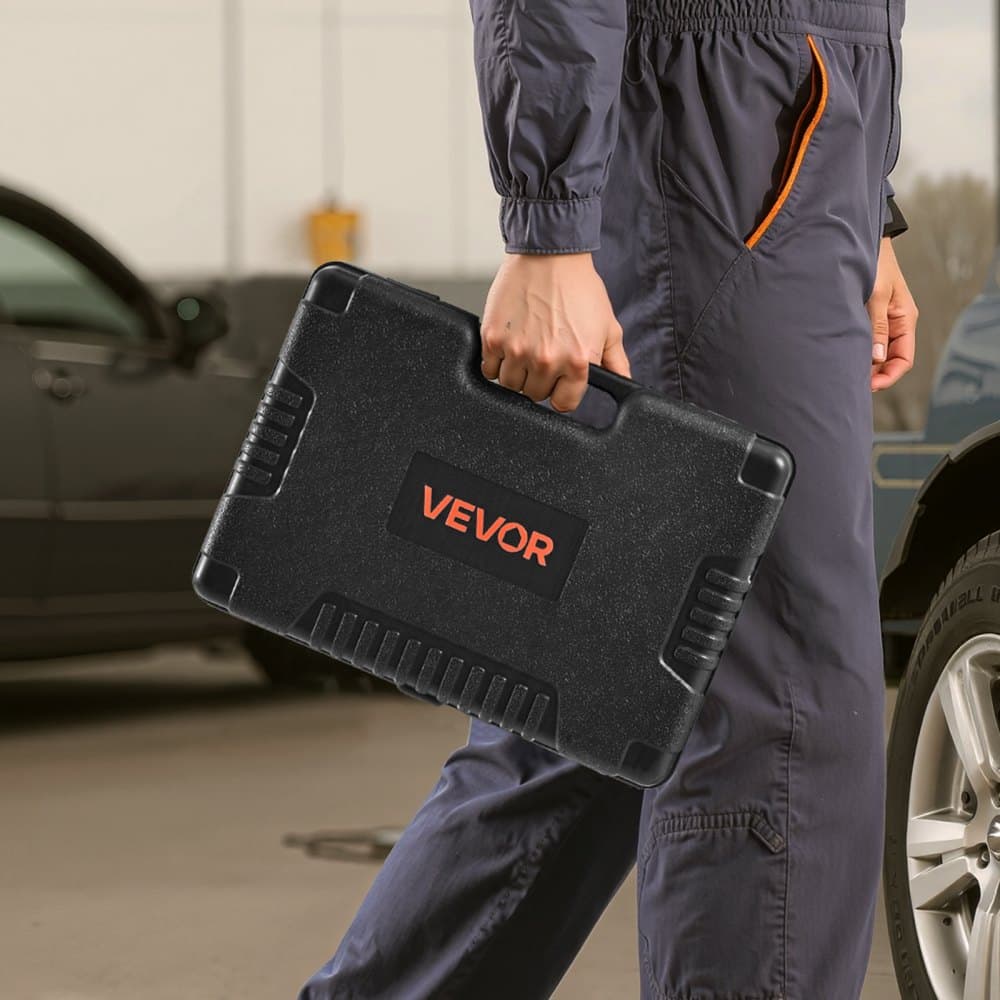 Sada nástrčných klíčů, 69 kusů, sada nástrčných klíčů a ráčny 9,5 a 6,4 mm, SAE a metrické, hluboké a standardní, sada nářadí pro mechaniky s příslušenstvím a úložným pouzdrem, legovaná ocel CR-V, pro opravy automobilů