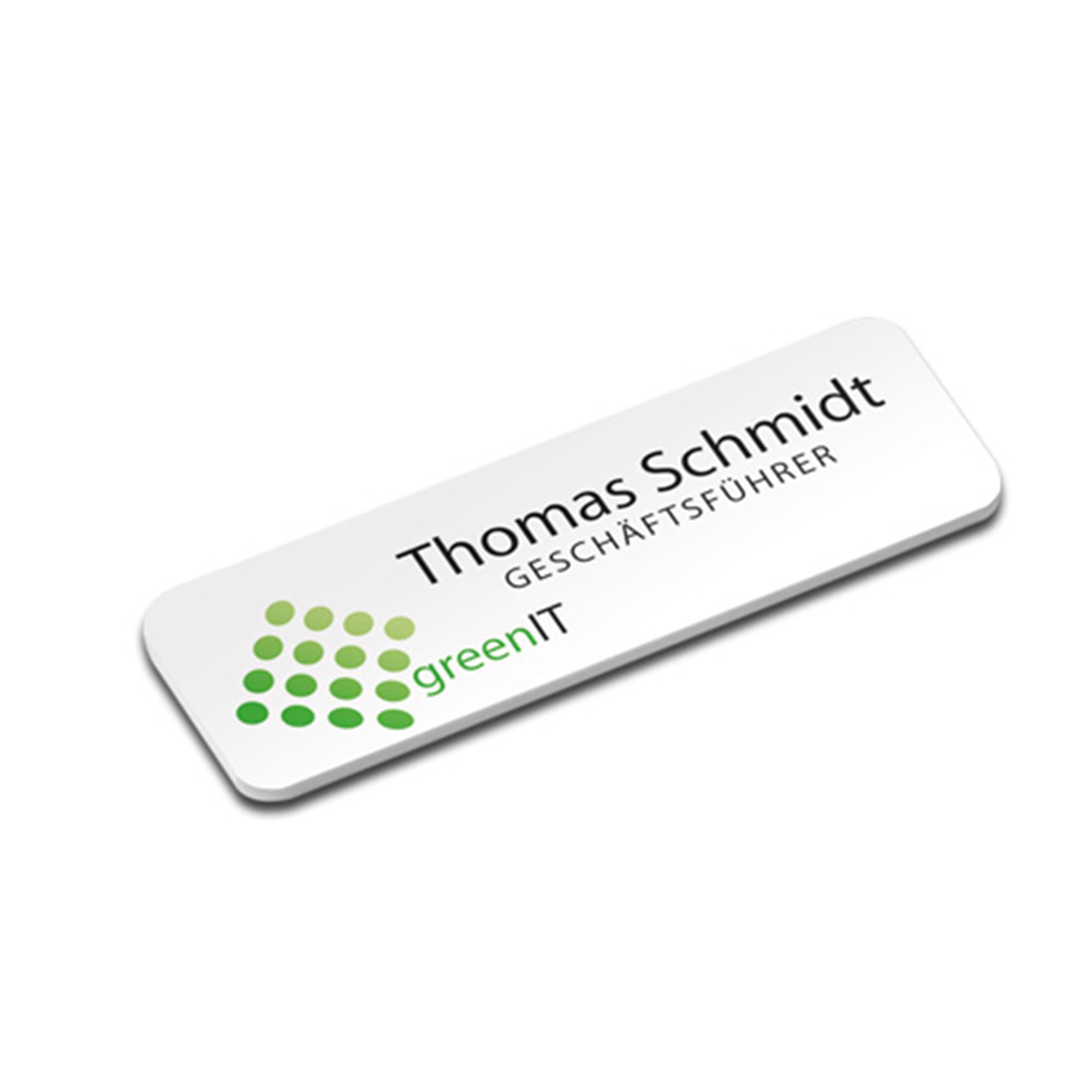 Jmenovka UNISUB, rozměr 25 x 75 x 2 mm, jednostranně potisknutelná, lesklá bílá, 250 ks/karton