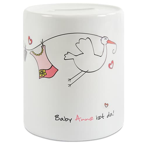 Spořicí kasička Upper Class, barva bílá, 36 ks/karton