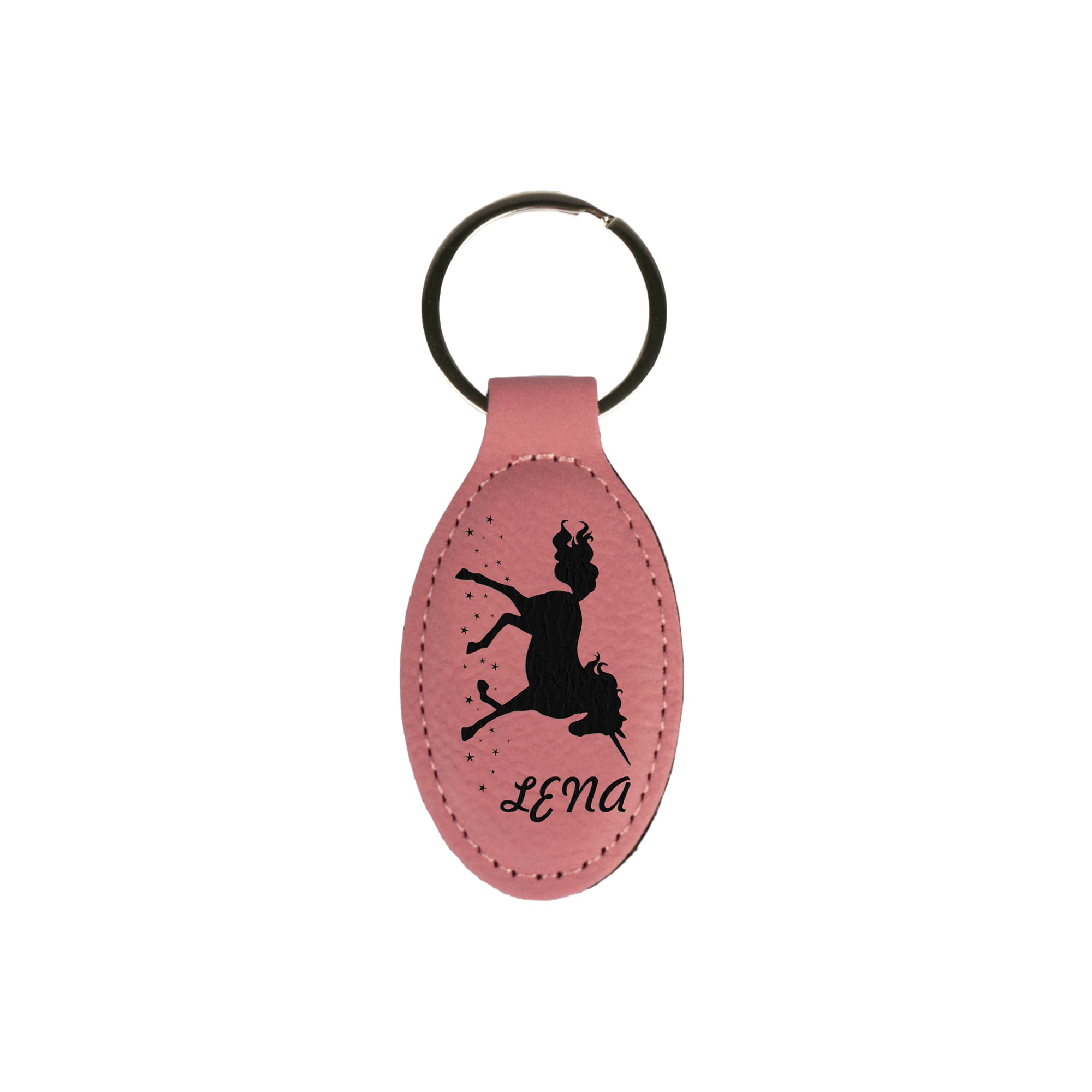 Laserový přívěsek na klíče oválný z imitace kůže 40 x 75 mm, různé barvy