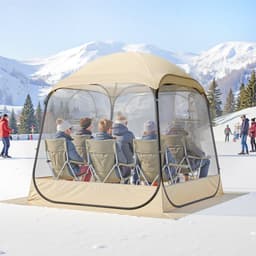 Sportovní stan, 1,83 x 1,83 m, průhledný bublinový stan pro 2–4 osoby, vodotěsný venkovní stan s podložkou a horním krytem, zahradní iglú, kopulovitý stan, kempingový přístřešek pro akce, rybaření, fandění - miniatura 1