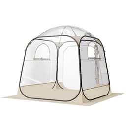 Sportovní stan, 1,83 x 1,83 m, průhledný bublinový stan pro 2–4 osoby, vodotěsný venkovní stan s podložkou a horním krytem, zahradní iglú, kopulovitý stan, kempingový přístřešek pro akce, rybaření, fandění - miniatura 4