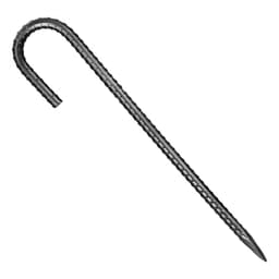 304,8 mm / 12 palců, balení 16 kusů, armovací kolíky, těžké, pozinkované, zemní kotvy s hákem J - miniatura 5