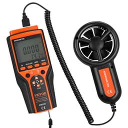 Ruční anemometr s děleným senzorem, 14℉-140℉, digitální měřič rychlosti větru CFM s LED podsvícením, měří rychlost větru, teplotu větru, proudění vzduchu, ochladzování větrem, pro plachtění, surfování, létání, vytápění, větrání a klimatizaci - miniatura 4
