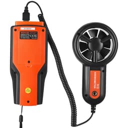 Ruční anemometr s děleným senzorem, 14℉-140℉, digitální měřič rychlosti větru CFM s LED podsvícením, měří rychlost větru, teplotu větru, proudění vzduchu, ochladzování větrem, pro plachtění, surfování, létání, vytápění, větrání a klimatizaci - miniatura 3