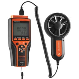 Ruční anemometr s děleným senzorem, 14℉-140℉, digitální měřič rychlosti větru CFM s LED podsvícením, měří rychlost větru, teplotu větru, proudění vzduchu, ochladzování větrem, pro plachtění, surfování, létání, vytápění, větrání a klimatizaci - miniatura 5