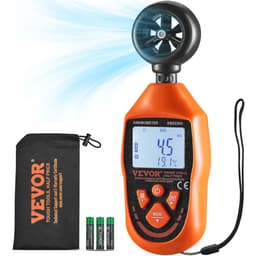 Ruční anemometr, 14℉-113℉, digitální měřič rychlosti větru s LED podsvícením, měří rychlost větru, teplotu větru, proudění vzduchu, ochladzování větrem, pro plachtění, surfování, drony, létání, vytápění, klimatizaci a klimatizaci - miniatura 2