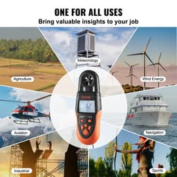 Ruční Bluetooth anemometr, 14℉-140℉, digitální měřič rychlosti větru s LED podsvícením, měří rychlost větru, teplotu větru, proudění vzduchu, ochladzování větrem, pro surfování, drony, létání, vytápění, klimatizaci a klimatizaci - miniatura 10