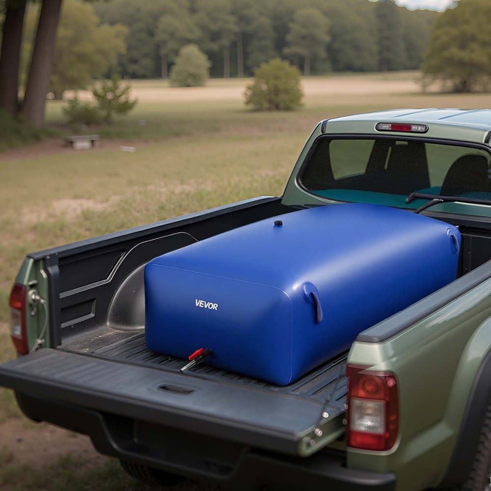 Zásobník vody, velkokapacitní vak na vodu 1000 l, přenosný a skládací zásobník na měkkou vodu, nepropustný a odolný proti roztržení, nouzový zásobník vody z PVC pro obytné vozy, nákladní vozy a venkovní použití