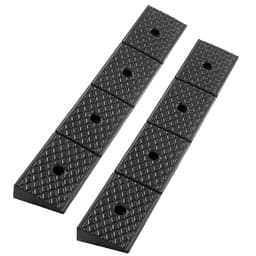Gumová nájezdová rampa, nosnost 15 tun, výška zdvihu 50,8 mm, odolná gumová prahová rampa s odvodňovací nádrží pro invalidní vozíky, kočárky, motocykly, auta, sekačky na trávu a přívěsy, balení po 2 kusech - miniatura 4