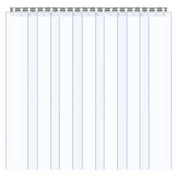 Pásková záclona PVC dveřní záclona 106,7 x 213,4 cm chladicí/mrazicí průhledný plast - miniatura 4