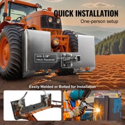 3/8" upevňovací deska pro smykem řízený nakladač, montážní deska pro smykem řízený nakladač s 2,28" uchycením závěsu, rychloupínací deska pro nakladač, kompatibilní s smykem řízenými nakladači a traktory Deere, Kubota, Bobcat, Mahindra - miniatura 8