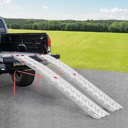 Hliníkové rampy, 1500 liber, 2 ks těžkých ramp s širší plochou, univerzální stabilní nakládací rampa s rukojeťmi, vhodné pro čtyřkolky, UTV, motocykly, elektrická kola atd. - miniatura 1