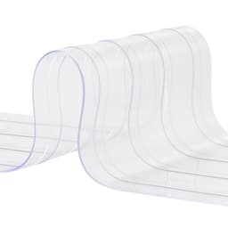 Pásková clona, délka 100' x šířka 12" x tloušťka 0,12", průhledná žebrovaná PVC clona v rolích, plastové dveřní lišty pro dveře supermarketu, garáže, skladu, stodoly, zvířecího domku - miniatura 3