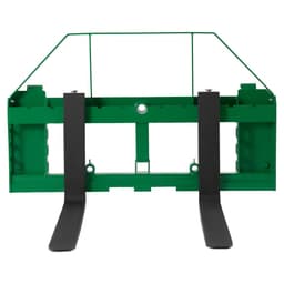 Paletové vidle pro smykem řízené nakladače, jmenovitá nosnost 1814 kg, uchycení rámu paletových vidlí s radlicemi pro vysokozdvižný vozík 1065 mm, uchycení a objímky pro závěs 50,8 mm, vhodné pro traktory JD - miniatura 5